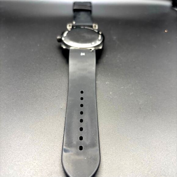 Fossil FS4487 Machine Chronograph Men’s Gunmetal Black Silicone Strap Watch - Picture 16 of 16